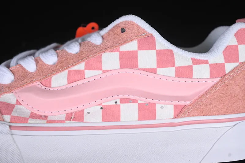 All categories Vans Vans series Vans Low Vans low-top Vans Knu Skool girly pink plaid comfortable and fashionable non-slip wear-resistant low-top casual bread shoes VN0009QCREV